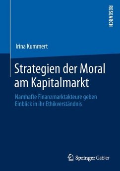 Strategien der Moral am Kapitalmarkt - Kummert, Irina