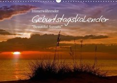 Immerwährender Geburtstagskalender - Beautiful Sunsets (Wandkalender immerwährend DIN A3 quer) - Viola, Melanie