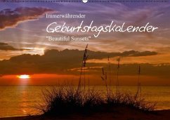 Immerwährender Geburtstagskalender - Beautiful Sunsets (Wandkalender immerwährend DIN A2 quer) - Viola, Melanie