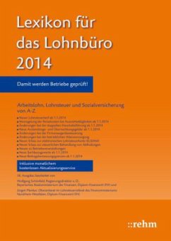 Lexikon für das Lohnbüro 2014 - Schönfeld, Wolfgang; Plenker, Jürgen