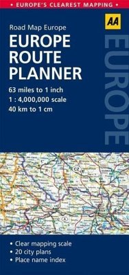 Road Map Europe Route Planner - Aa Publishing