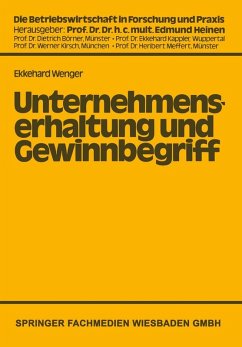 Cover Unternehmenserhaltung und Gewinnbegriff