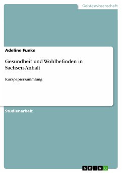 Gesundheit und Wohlbefinden in Sachsen-Anhalt (eBook, PDF)