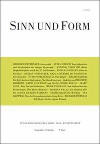 Sinn und Form 5/2013
