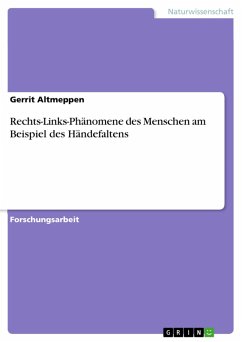 Rechts-Links-Phänomene des Menschen am Beispiel des Händefaltens (eBook, PDF) - Altmeppen, Gerrit