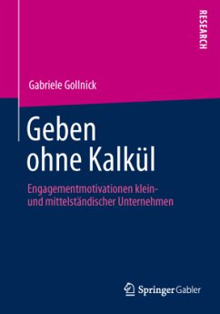 Geben ohne Kalkül - Gollnick, Gabriele