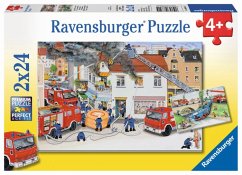 Ravensburger 08851 - Bei der Feuerwehr, Puzzle 2 x 24 Teile