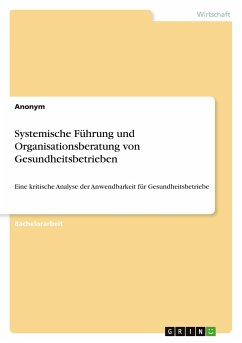 Systemische Führung und Organisationsberatung von Gesundheitsbetrieben