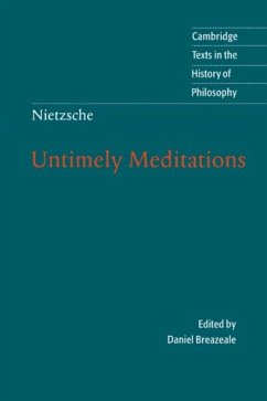 Nietzsche: Untimely Meditations (eBook, PDF) - Nietzsche, Friedrich