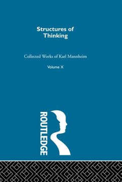 Structures Of Thinking V10 (eBook, PDF) - Mannheim, Karl