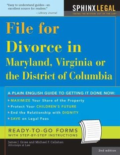 Cover File for Divorce in Maryland, Virginia or the District of Columbia (eBook, ePUB)