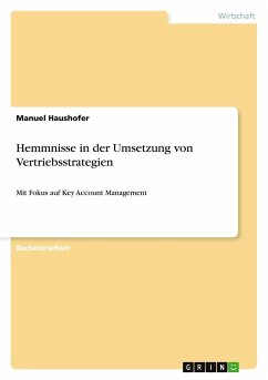 Hemmnisse in der Umsetzung von Vertriebsstrategien - Haushofer, Manuel