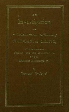 Investigation into Mr. Malone's Claim to Charter of Scholar (eBook, PDF) - Ireland, Samuel