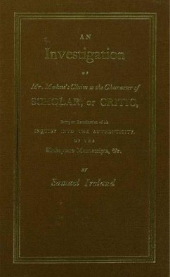 Cover Investigation into Mr. Malone's Claim to Charter of Scholar (eBook, PDF)