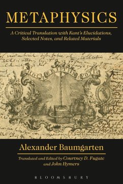 Metaphysics (eBook, ePUB) - Baumgarten, Alexander Gottlieb