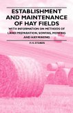 Establishment and Maintenance of Hay Fields (eBook, ePUB)