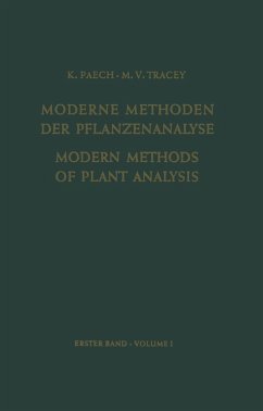 Modern Methods of Plant Analysis/Moderne Methoden der Pflanzenanalyse - Tracey, M. V.; Paech, K.