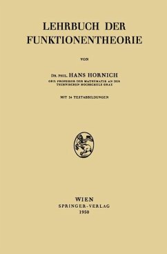 Lehrbuch der Funktionentheorie - Hornich, Hans