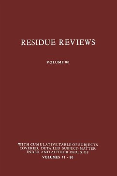 Residue Reviews - Gunther, Francis A.;Gunther, Jane Davies