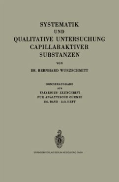 Systematik und Qualitative Untersuchung Capillaraktiver Substanzen - Wurzschmitt, Bernhard