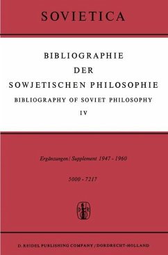 Bibliographie der Sowjetischen Philosophie / Bibliography of Soviet Philosophy