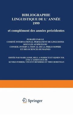 Bibliographie linguistique de l¿année 1999/Linguistic Bibliography for the year 1999