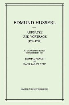 Aufsätze und Vorträge (1911¿1921) - Husserl, Edmund