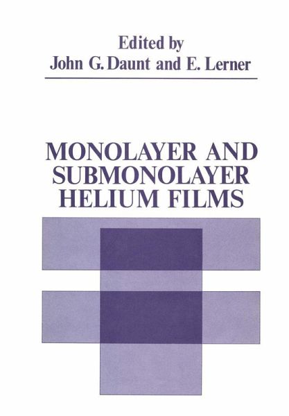 Monolayer and Submonolayer Helium Films Monolayer and Submonolayer Helium Films