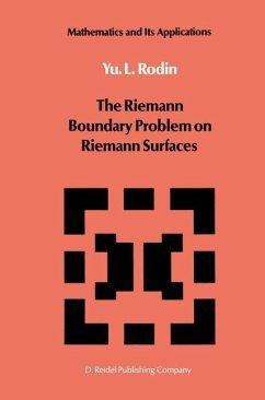 The Riemann Boundary Problem on Riemann Surfaces - Rodin, Y.