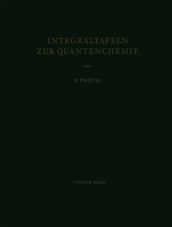 Integraltafeln zur Quantenchemie - Preuss, H. W.
