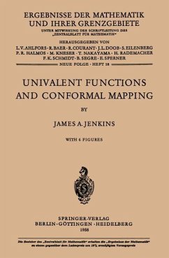 Univalent Functions and Conformal Mapping - Jenkins, James A.