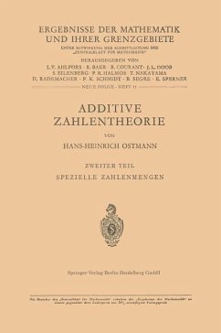Additive Zahlentheorie - Ostmann, Hans-H.