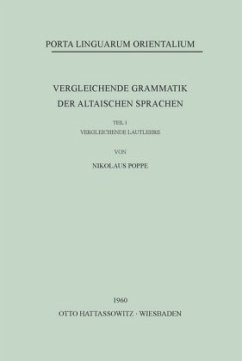 Vergleichende Grammatik der altaischen Sprachen - Poppe, Nicholas