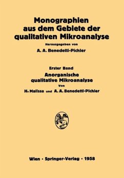 Anorganische Qualitative Mikroanalyse - Malissa, Hanns;Benedetti-Pichler, Anton A.