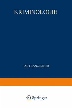 Kriminologie - Exner, Franz