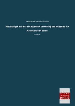 Cover Mitteilungen aus der zoologischen Sammlung des Museums für Naturkunde in Berlin