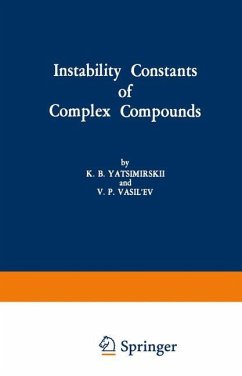 Instability Constants of Complex Compounds - Yatsimirskii, K. B.