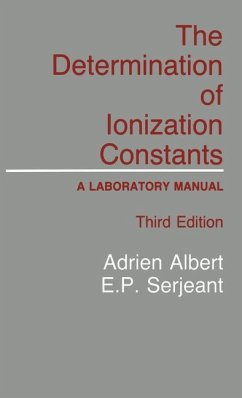 The Determination of Ionization Constants - Albert, Adrien