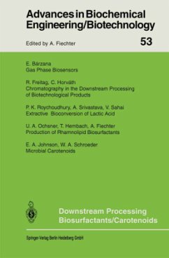 Downstream Processing Biosurfactants Carotenoids