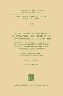 Cover The Origins and Characteristics of Anabaptism / Les Debuts et les Caracteristiques de l'Anabaptisme