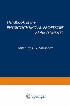 Handbook of the Physicochemical Properties of the Elements - Samsonov, Gregory V.