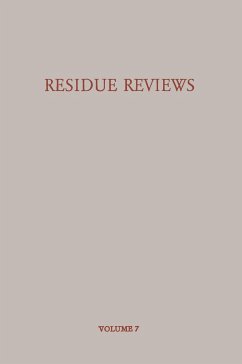 Residue Reviews/Rückstands-Berichte - Gunther, Francis A.