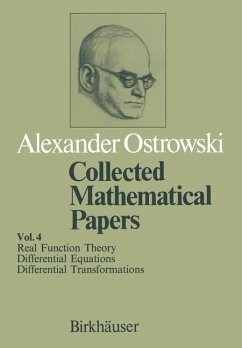 Collected Mathematical Papers - Ostrowski, Alexander