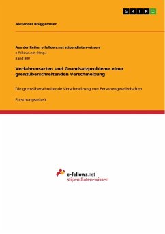 Verfahrensarten und Grundsatzprobleme einer grenzüberschreitenden Verschmelzung - Brüggemeier, Alexander