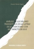 Análisis de los valores transmitidos en las letras de las canciones con impacto en 2010