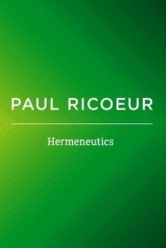 Hermeneutics - Ricoeur, Paul