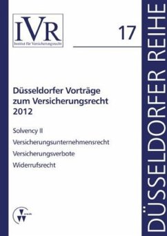 Cover Düsseldorfer Vorträge zum Versicherungsrecht 2012