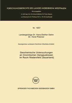 Geochemische Untersuchungen an limonitischen Gangausbissen im Raum Niedersfeld (Sauerland) - Dahm, Hans D.