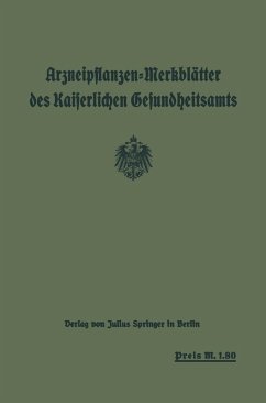 Cover Arzneipflanzen-Merkblätter des Kaiserlichen Gesundheitsamts