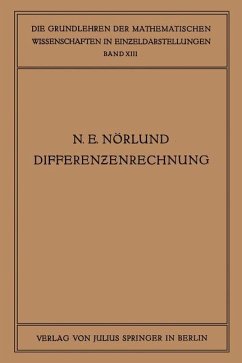 Vorlesungen über Differenzenrechnung - Nörlund, Niels Erik